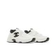 CHANEL Black and white Panda mesh breathable leather shock-absorbing anti-slip wear-resistant low-top running shoes  beige black