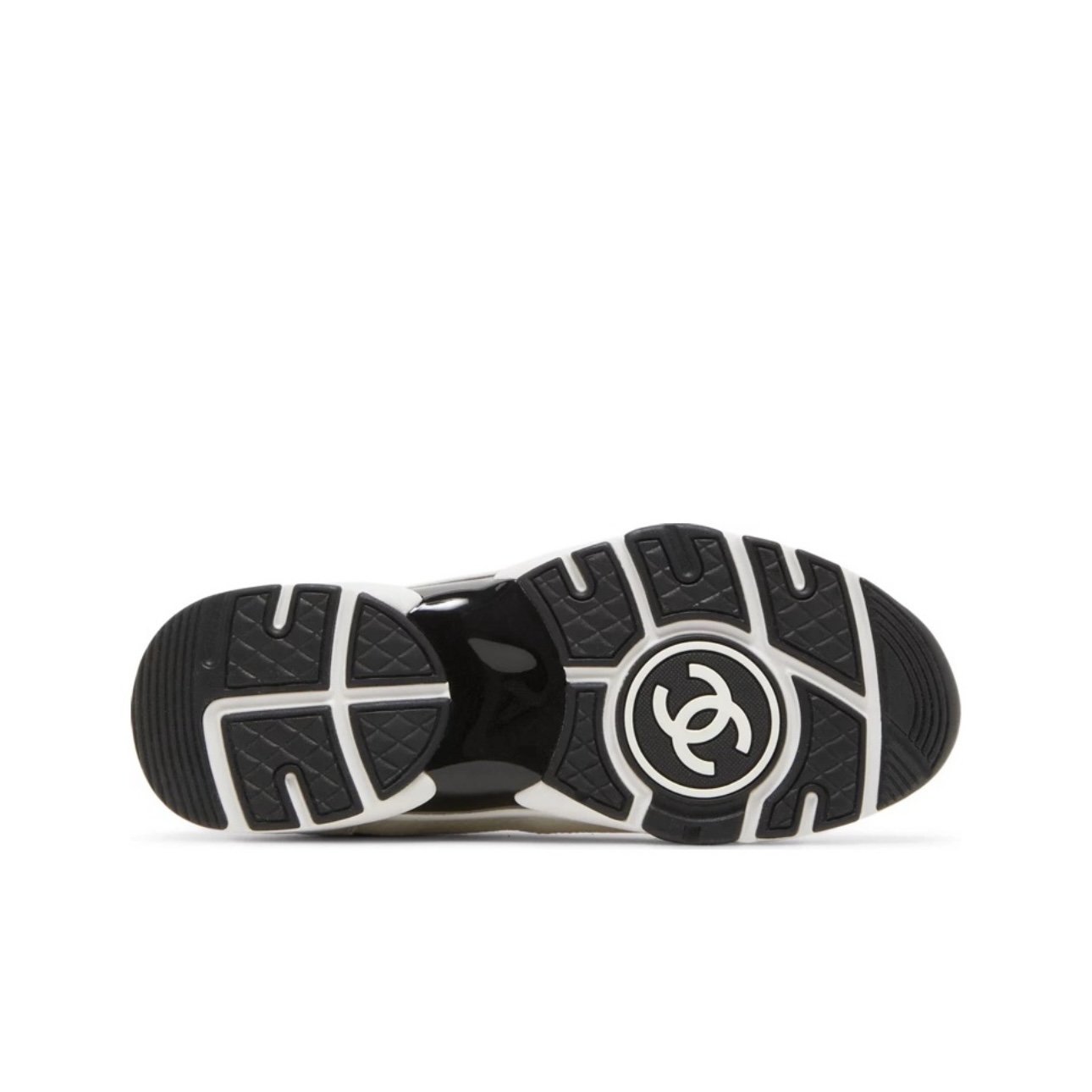 CHANEL Black and white Panda mesh breathable leather shock-absorbing anti-slip wear-resistant low-top running shoes  beige black