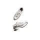 CHANEL leather logo Silver Horn King Low Top living casual shoes women's white silver