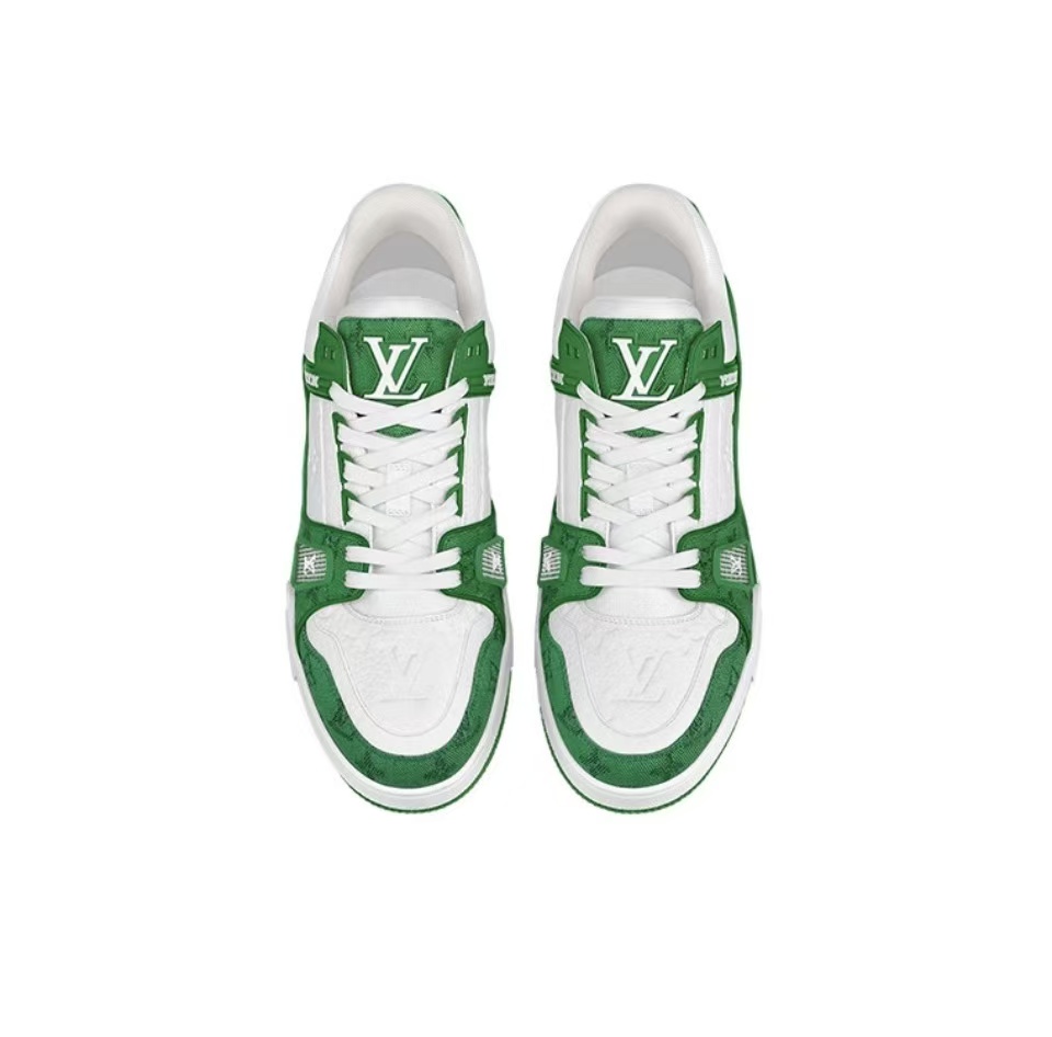 LOUIS VUITTON Trainer Green and White