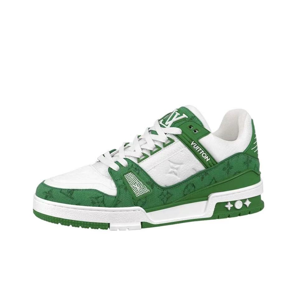 LOUIS VUITTON Trainer Green and White