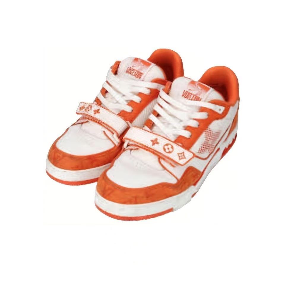 LOUIS VUITTON Trainer Orange and White