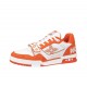 LOUIS VUITTON Trainer Orange and White