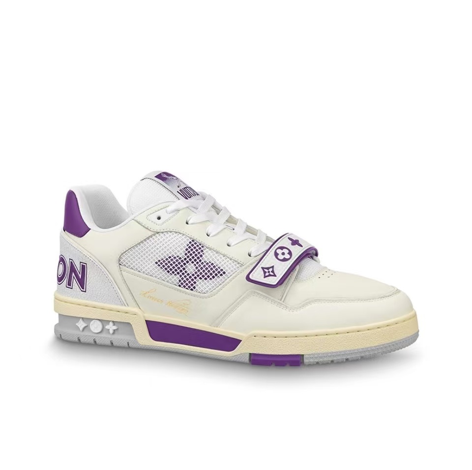 LOUIS VUITTON Trainer White and Purple