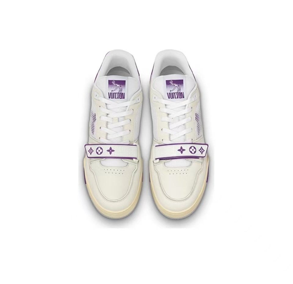 LOUIS VUITTON Trainer White and Purple